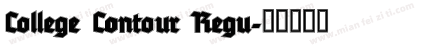 College Contour Regu字体转换